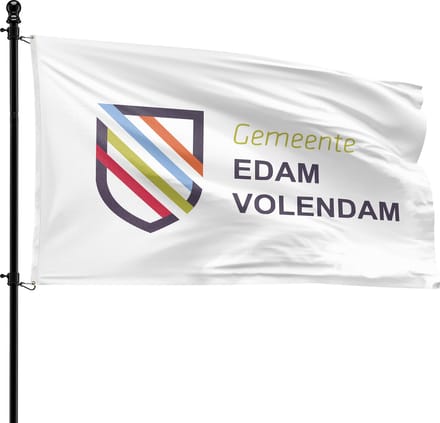 VlagDirect - Edam-Volendam vlag - Gemeente Edam-Volendam vlag - 90 x 150 cm.