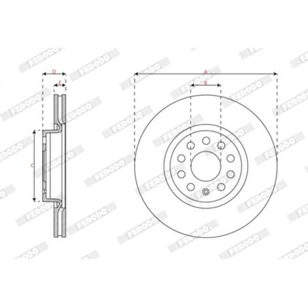 Remschijf FERODO DDF3245C