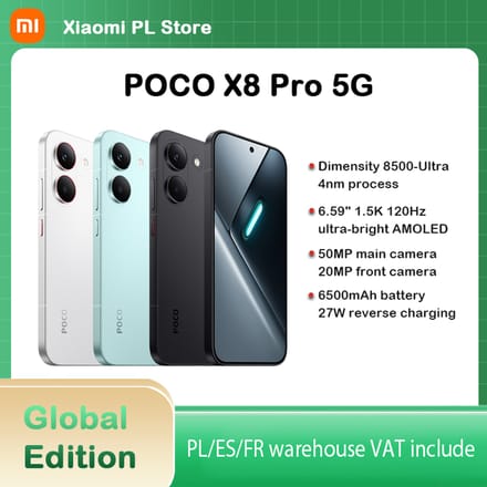 POCO X8 Pro 5G 8GB 256GB 12GB 512GB NFC Smartphone Dimensity 8500-Ultra 6500mAh Batterij