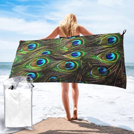 Reishanddoek Microfiber - Sneldrogende Handdoek - Strand Gym - Compact Lichtgewicht - 160x80 cm - Wit