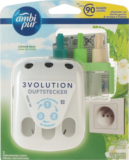 Ambi Pur Electrische Luchtverfrisser 3Volution Starterkit + Navulling Morning Dew
