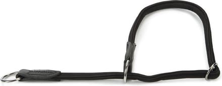Beeztees leren wurgband Buffalo rond. Zwart. 60 cm x 10 mm.