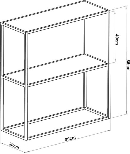 Console tafel Konnevesi 85x80x30 cm zwart mat en transparant
