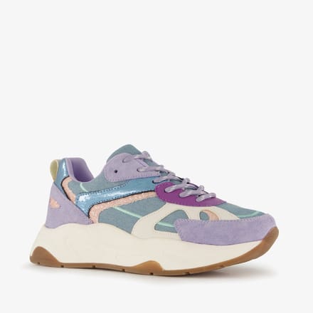 Blue Box dames dad sneakers denim lila - Maat 39 - Uitneembare zool
