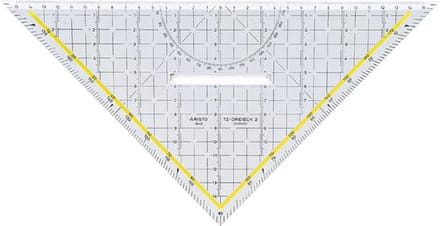 Geodriehoek Aristo 1648/2 325mm met greep transparant | 10 stuks