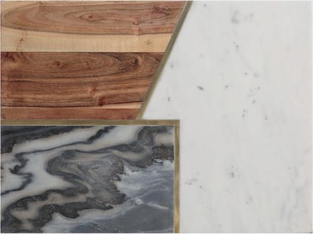 Typhoon Elements serveerplank uit acaciahout; marmer en steen 30x39.5x1cm
