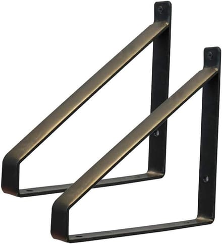 Wandbeugels - Plankdragers Display - Zelf Planken Maken - Driehoekige Vorm - Set van 2 - Goud