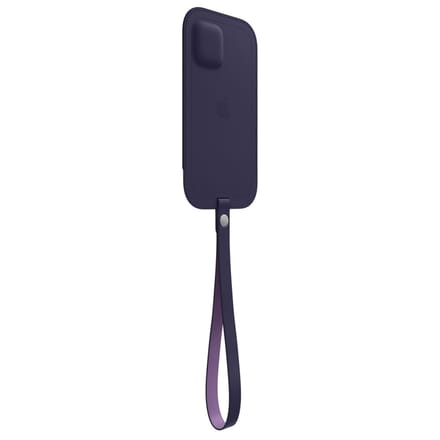 Apple - Leren hoesje met Koord - MagSafe - iPhone 12 Mini - Donkerpaars / Violet