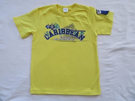 Dirkje , jongens, t-shirt korte mouw , geel , caribbean , 5jaar 110