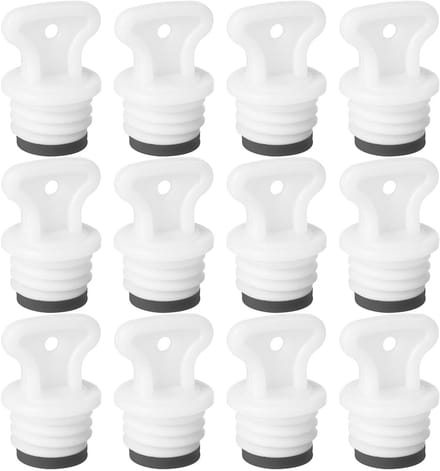 Rubberen Stopper - Kruiken Deksels - Warmte Vasthouden - Lekvrije Afsluiting - 12 Stuks - Wit