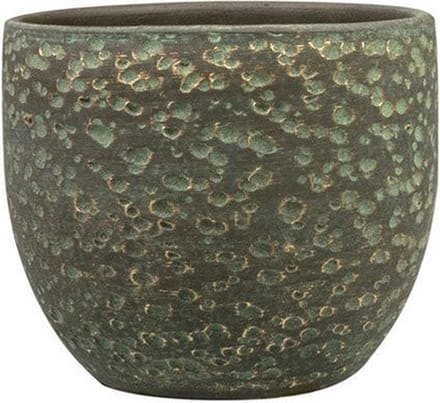 Ter Steege Plantenpot/bloempot Lava Stone - groen - D36 x H32 cm - binnen