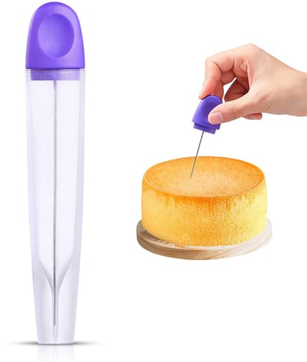 Dailygoods- Cake Tester - RVS Taarttester - Dekselontwerp - Duurzaam - Gemakkelijk te gebruiken - Voor Cake/Muffin/Pannenkoek