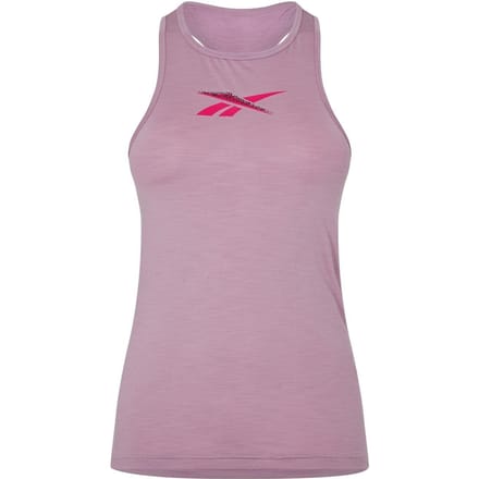 Reebok Barbie-tanktop met grafische print voor dames (Roze)