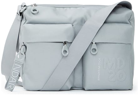 MANDARINA DUCK schoudertas MD20 Crossover Zip Pearl Lichtgrijs
