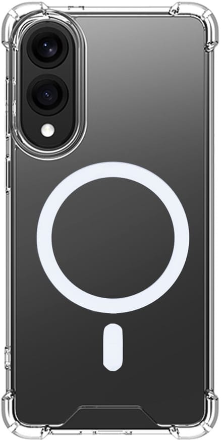 Rixus Anti-Burst Case With MagSafe For Samsung Galaxy S25 Edge Transparent