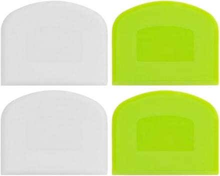 Dailygoods - 4 Stuks Kunststof Deegschrapers voor Taarten en Pizza's