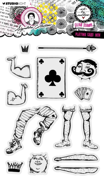 Clear stamps ABM Signature collection - Playing card men nr. 648