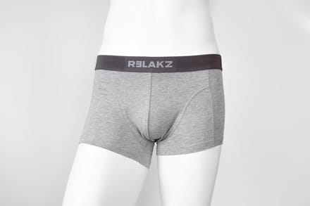 RELAKZ Trunk Heren 2-Pack - Organisch Katoen - Grey Melange - Maat L