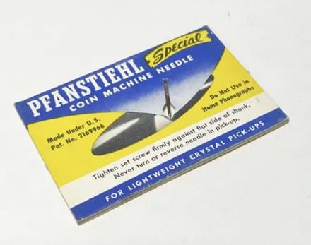 Pfanstiehl Special Coin Machine Naald New Old Stock