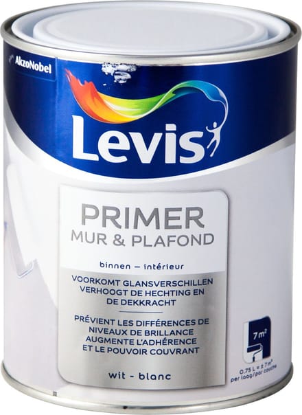 Levis - Primer Mur & Plafond - Wit - 0,75 L