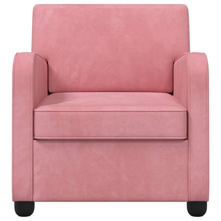 vidaXL - Fauteuil - Roze - fluweel