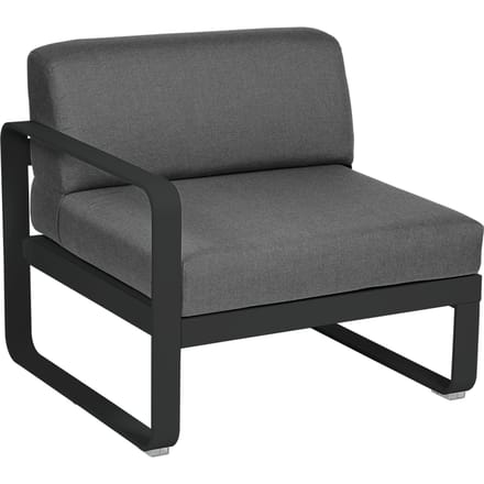 Fermob BELLEVIE Fauteuil Module links - 42 drop mat - A3 grafietgrijs