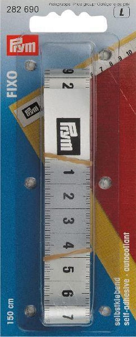 Prym Centimeter Fixo 150cm zelfklevend - grijs