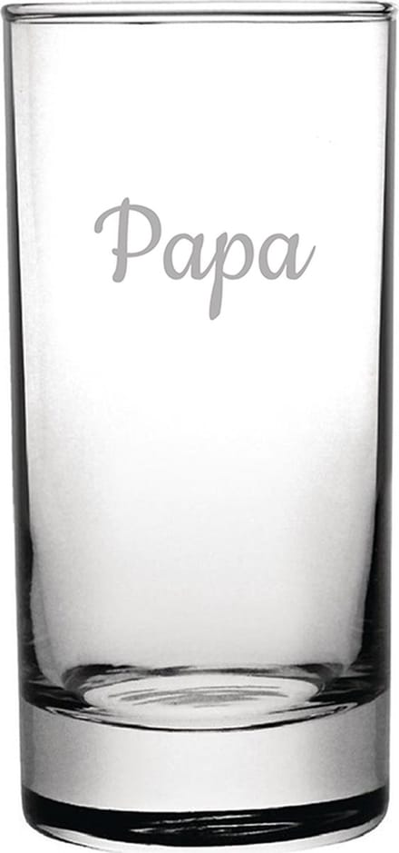 Gegraveerde longdrinkglas 28,5cl Papa