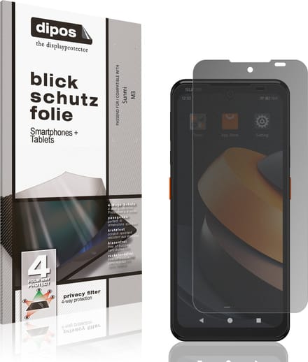 dipos – Matte Privacy Screenprotector geschikt voor Sunmi M3 | Anti-Spy Beschermfolie