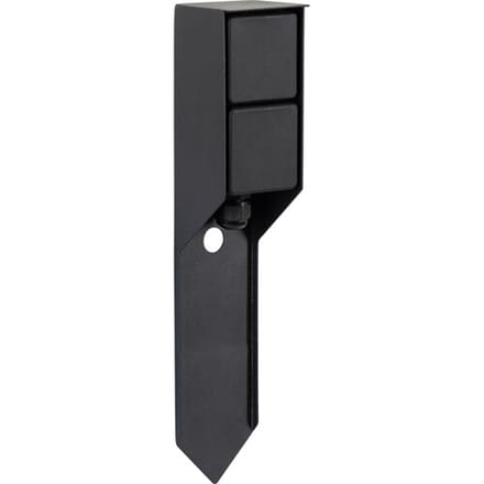 KS Verlichting - buitenstopcontact - Double spike - tuinstopcontact - zwart - waterdicht - 2 stopcontacten