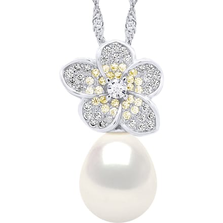 Ketting - Echte Cultuur Zoetwaterparel Peer 9-10 mm