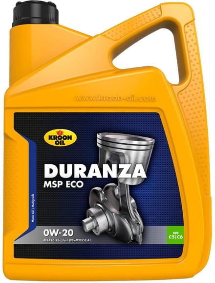 Kroon Oil Duranza MSP ECO 0w20 motorolie 5 liter
