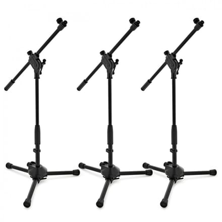 G4M Korte Telescopische Boommicrofoonstandaard, 3 Stuks