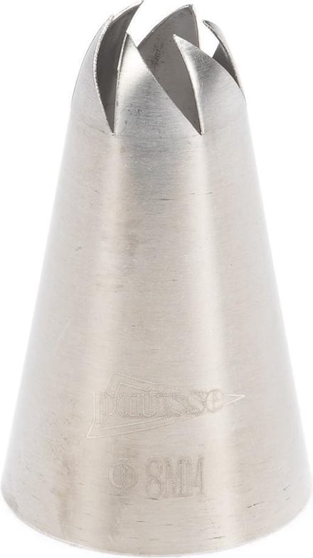 Spuitmondje rvs roos 8 mm