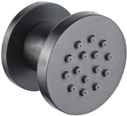 FugaFlow Eccelente Acces zijdouche - 5cm - rond - Geborsteld Gunmetal PVD