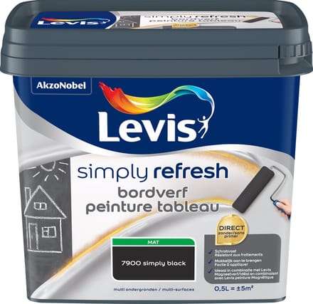 Levis - Simply Refresh Bordverf - Simply Black - 0,5 L