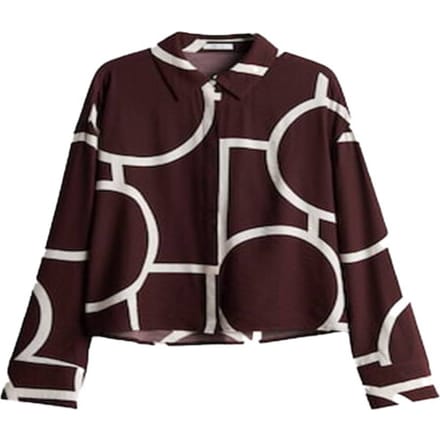 Loose fit blouse met lange mouwen van viscosemix model 'Fordoa'