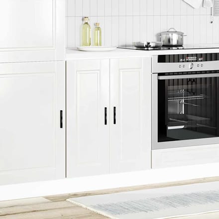 vidaXL - Onderkast - "Porto" - bewerkt - hout - hoogglans - wit