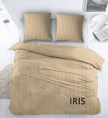 Sleepnight Dekbedovertrek Flanel Iris Geel - 240 x 200/220 cm + 2 kussenslopen - [Geel]