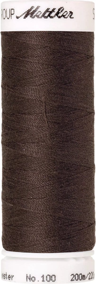 Amann Mettler Seralon Naaigaren – Earthy Brown Coal (0399) – 200 m – No. 100 – 100% Polyester – Per Stuk