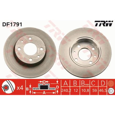 Remschijf TRW DF1791