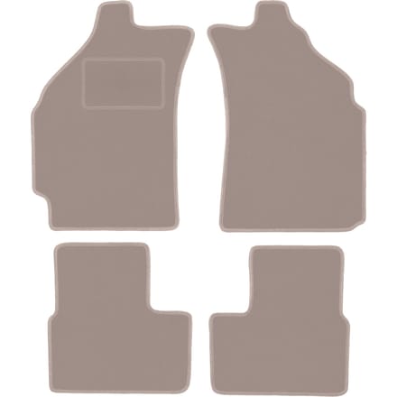 Beige velours matten voor: Daewoo Matiz hatchback (1997-2007)