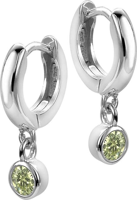 Orphelia Silver 925 Zo-6075;1 Kids Earring oorring + Circle Green Zirc