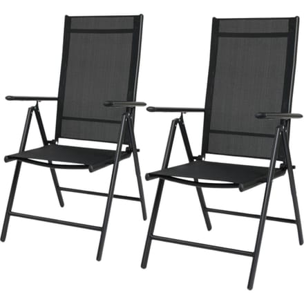 909 OUTDOOR Tuinstoelen Set van 2 - Inklapbaar - Verstelbaar - Aluminium & Textileen - 69x56x106 cm