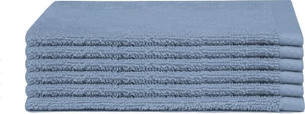 Seahorse Pure - Washandjes - 16x21 cm - Denim - Set van 6