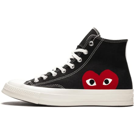 Comme des Garçons Play x Converse Chuck 70 High Zwarte Unisex Sneakers Wit 150204C 42 black