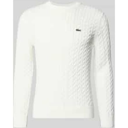 Lacoste herentrui katoen - O-hals - bloemwit