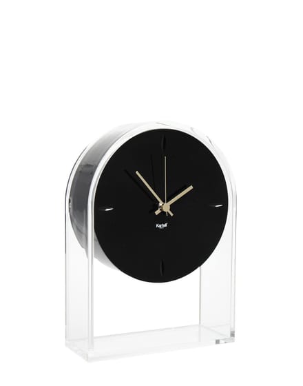 Kartell Air du Temps Klok - cristal/noir