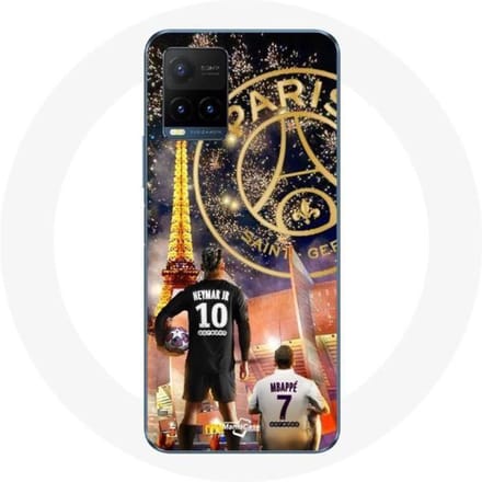 Coque pour Vivo Y21s 2021 / Y21 2021 PSG Neymar et Mbappé Joyeux noël