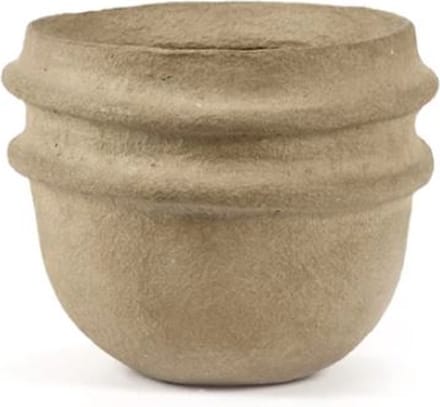 Serax Marie Michielssen White Earth papier maché sierpot D30cm H28cm bruin